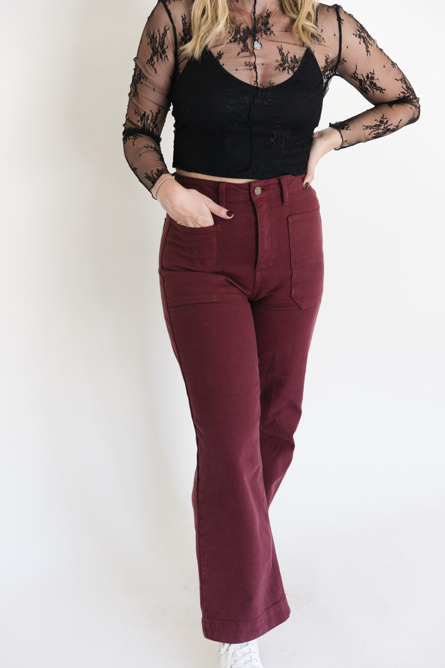 Burgundy Utility Pant