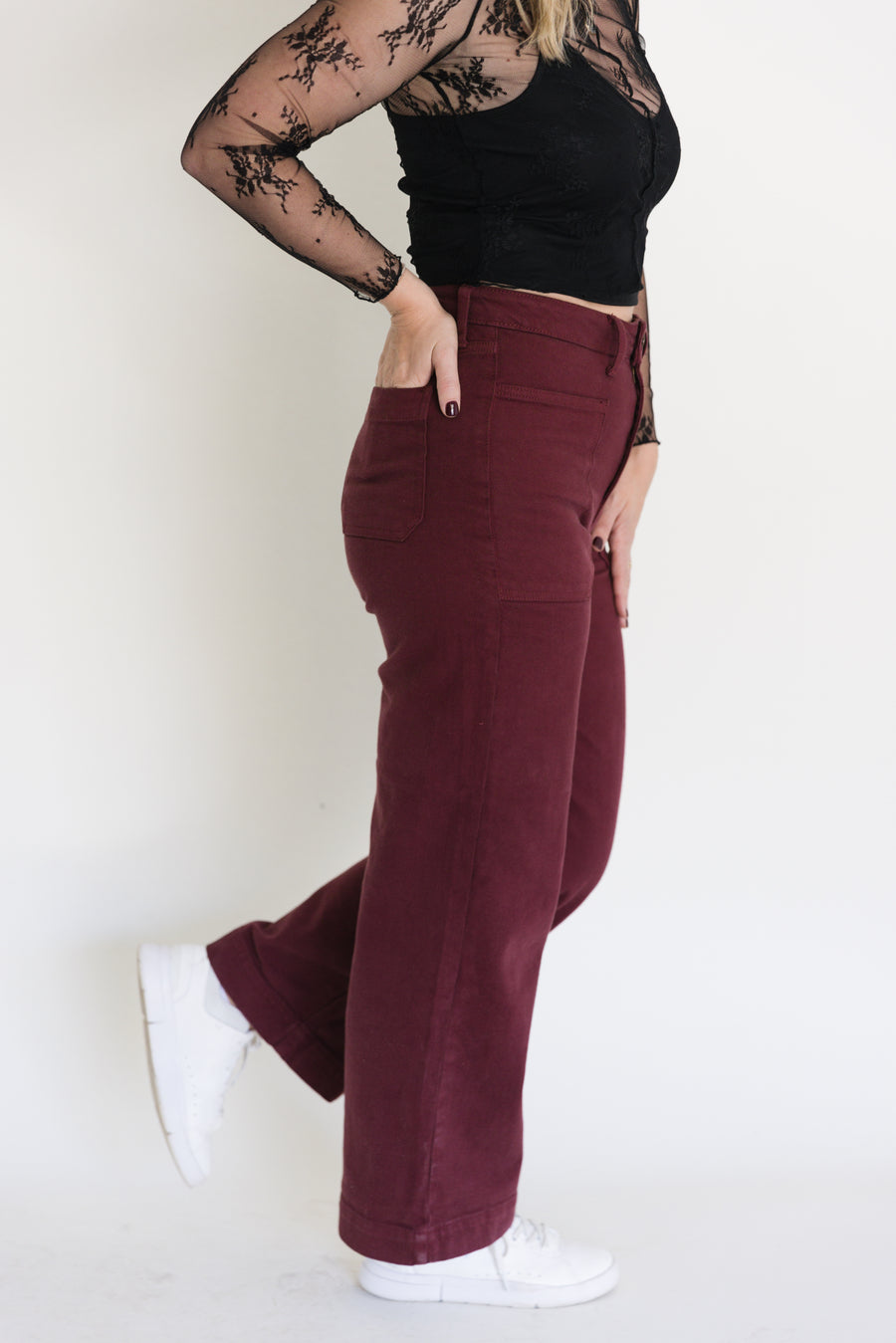 Burgundy Utility Pant