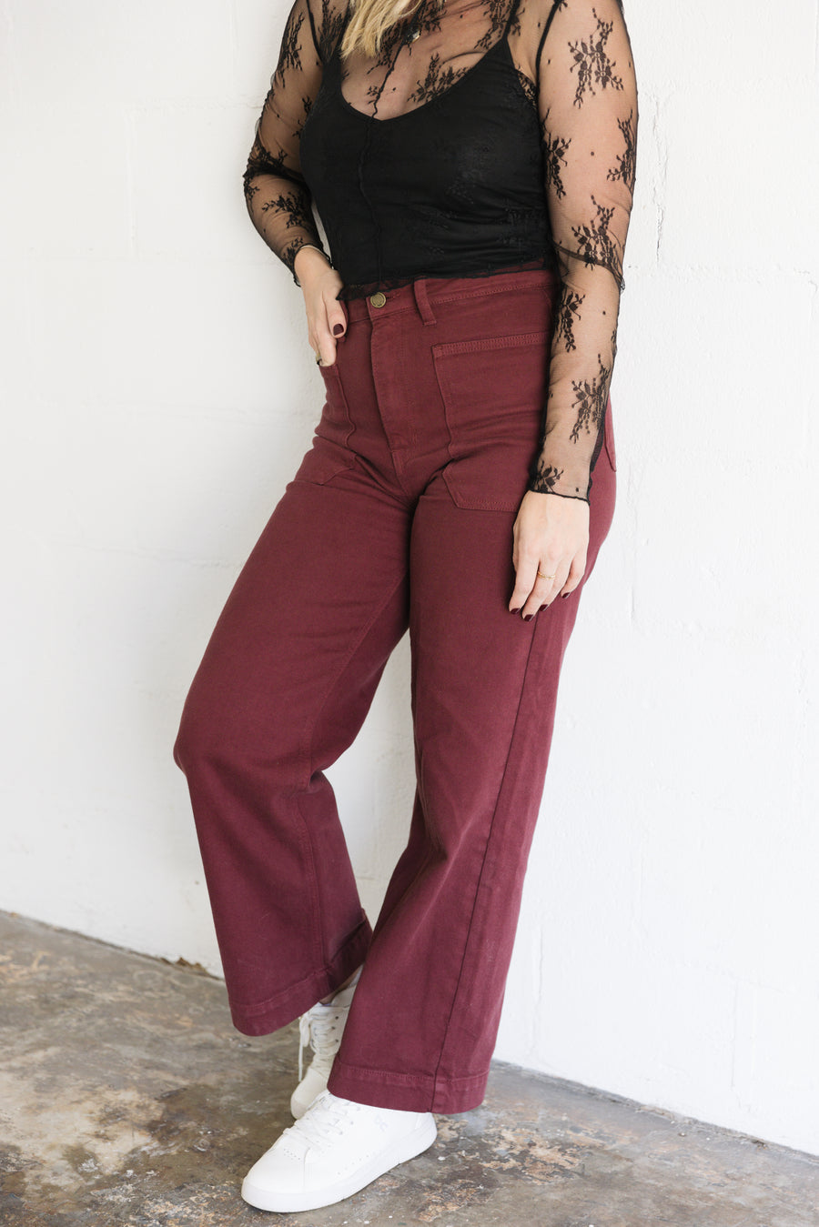 Burgundy Utility Pant