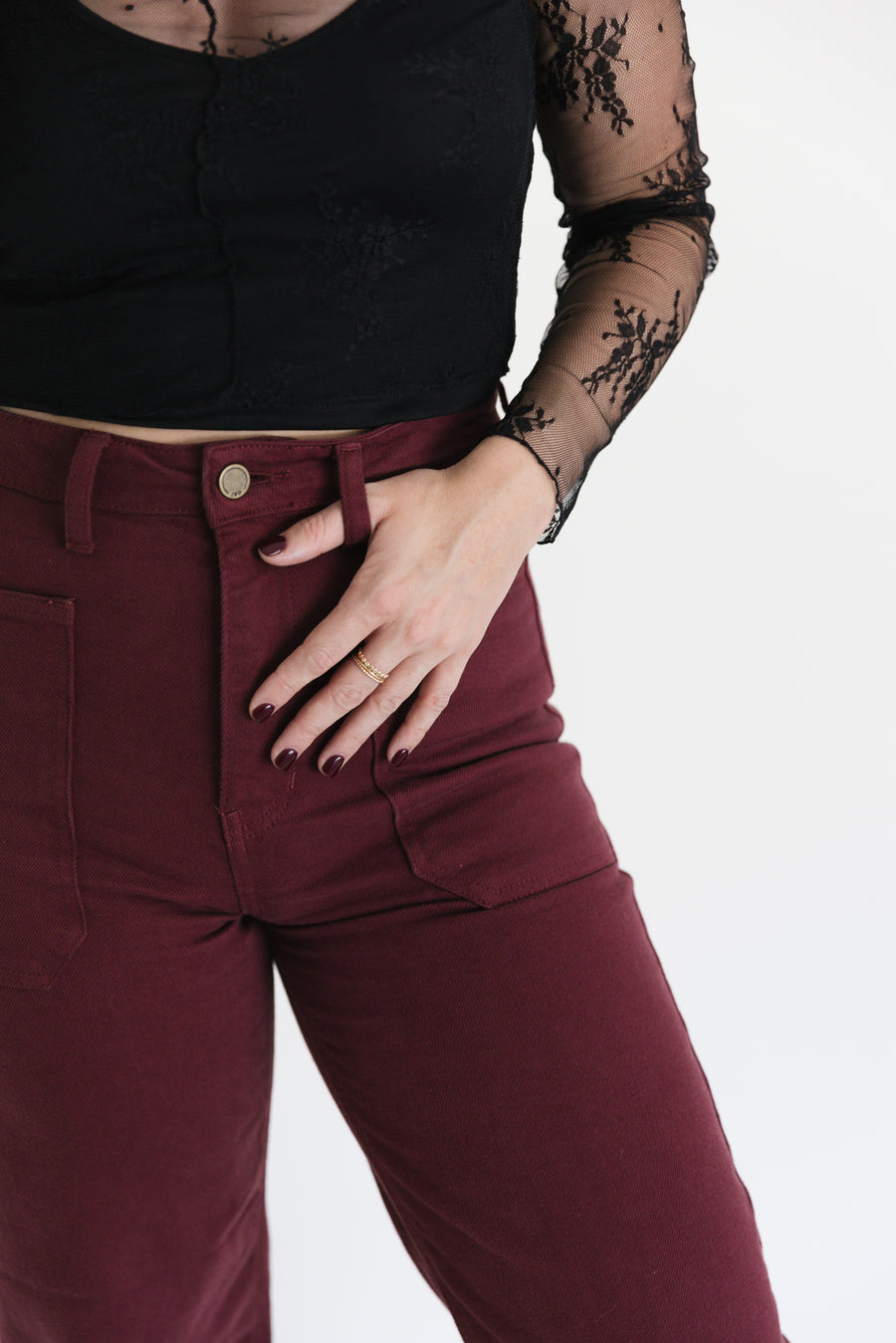 Burgundy Utility Pant