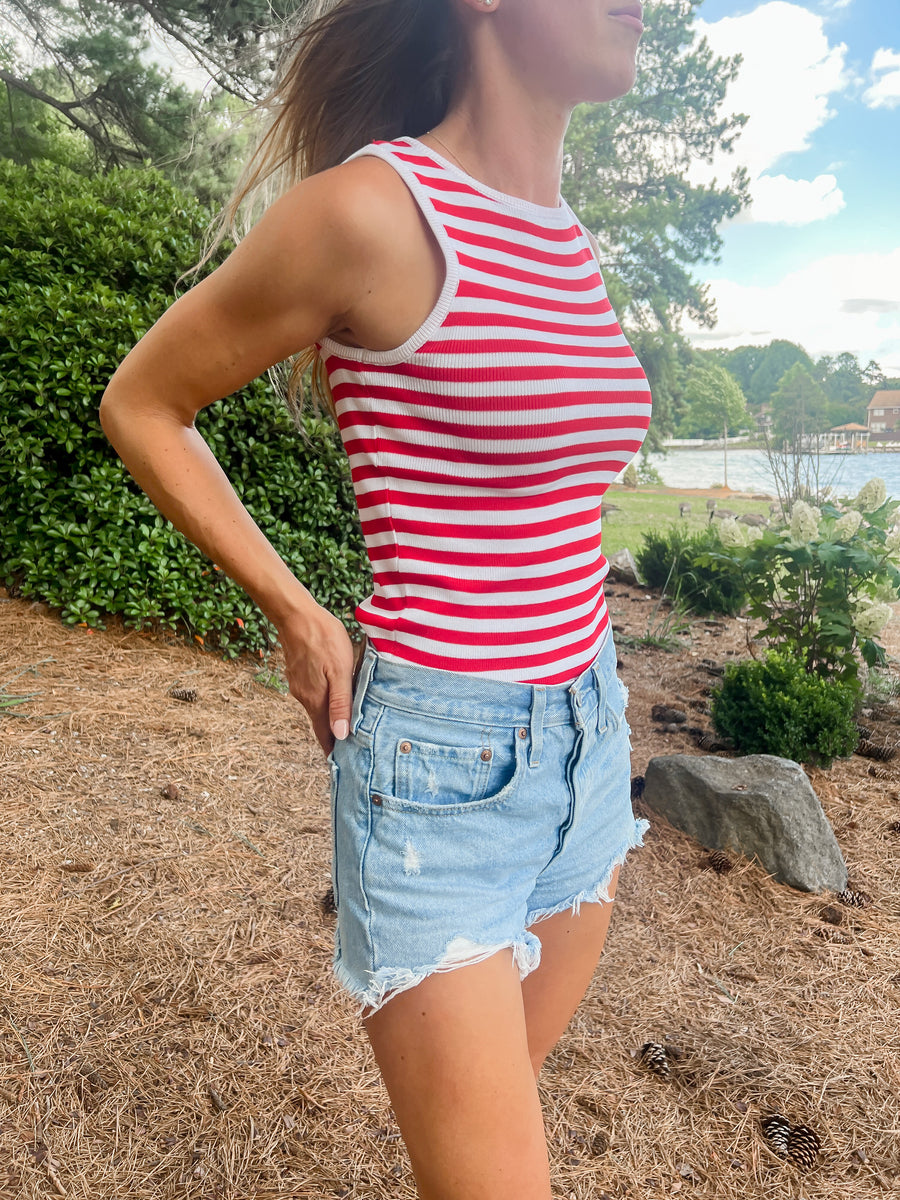 Red Striped Tank