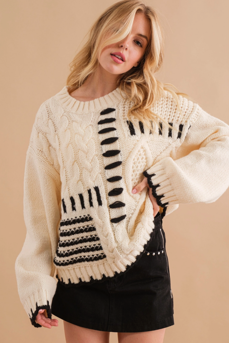 Cable Stich Oversized Sweater