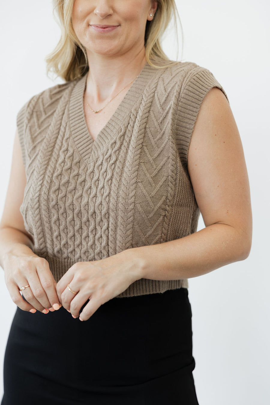 Mocha Cable Sweater